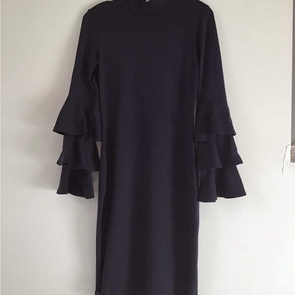 Susana Monaco navy bell sleeve dress, size small - Picture 2 of 5